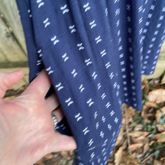 Madewell V-Neck Dolman-Sleeve Mini Dress in Textured Dot M - Picture 11 of 14